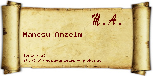 Mancsu Anzelm névjegykártya